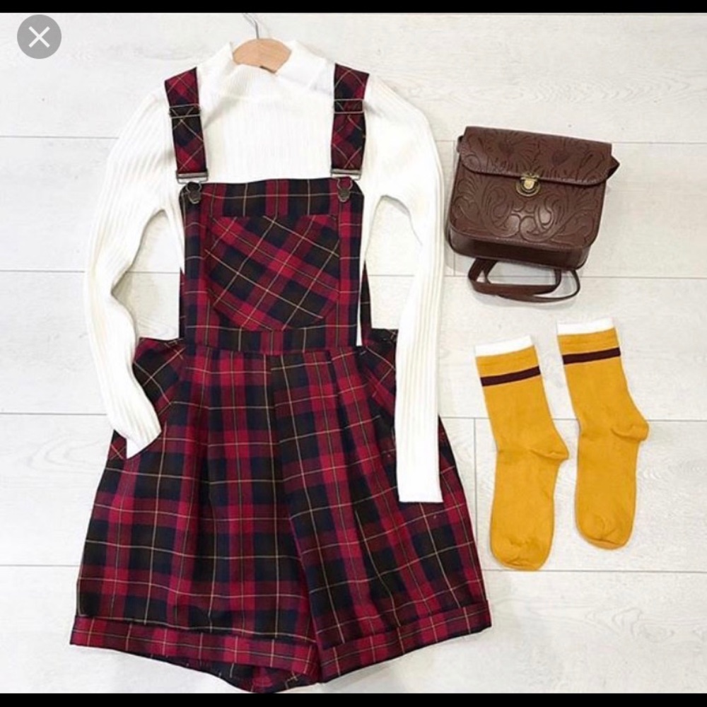 Mod Dolly/Darla Tartan Shortalls